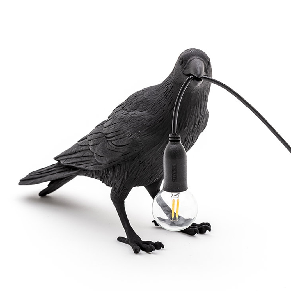 Seletti Bird Lamp Black Waiting